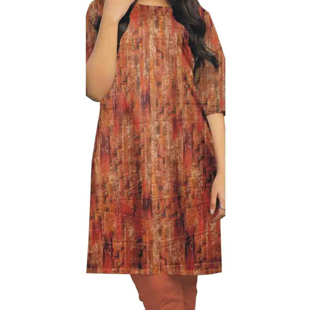 1PC- Unstitched Printed Khaddar Shirt PW8343