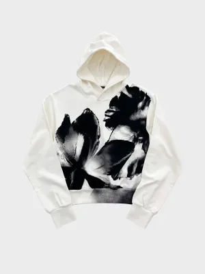 【30%OFF】TAAKK / FLOWER PRINT HOODIE (WHITE)