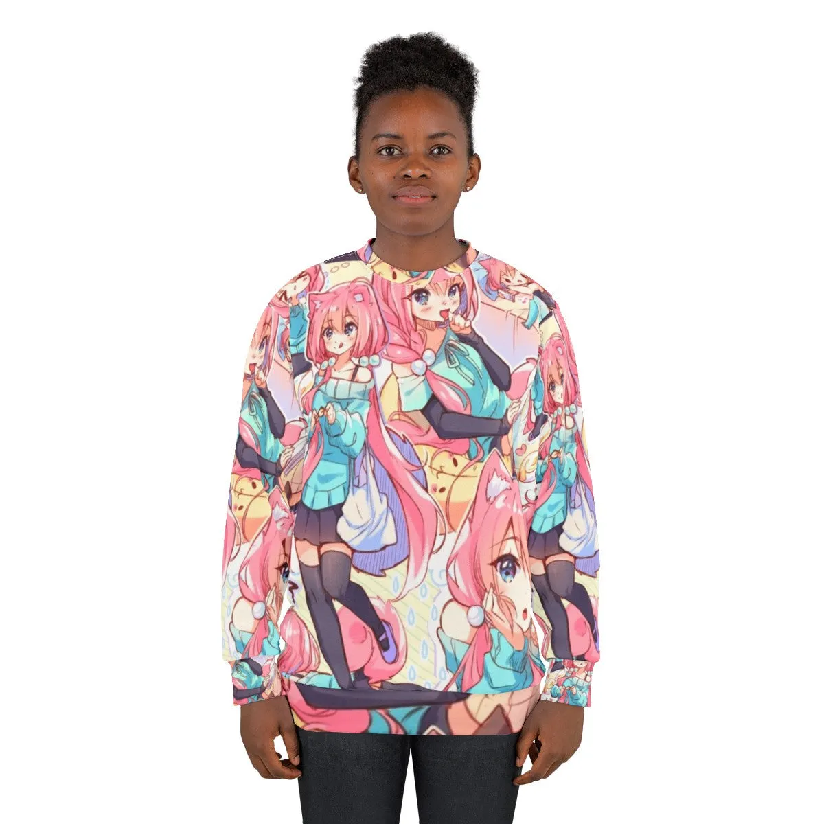 Adorable Neko Girl Kawaii Sweatshirt