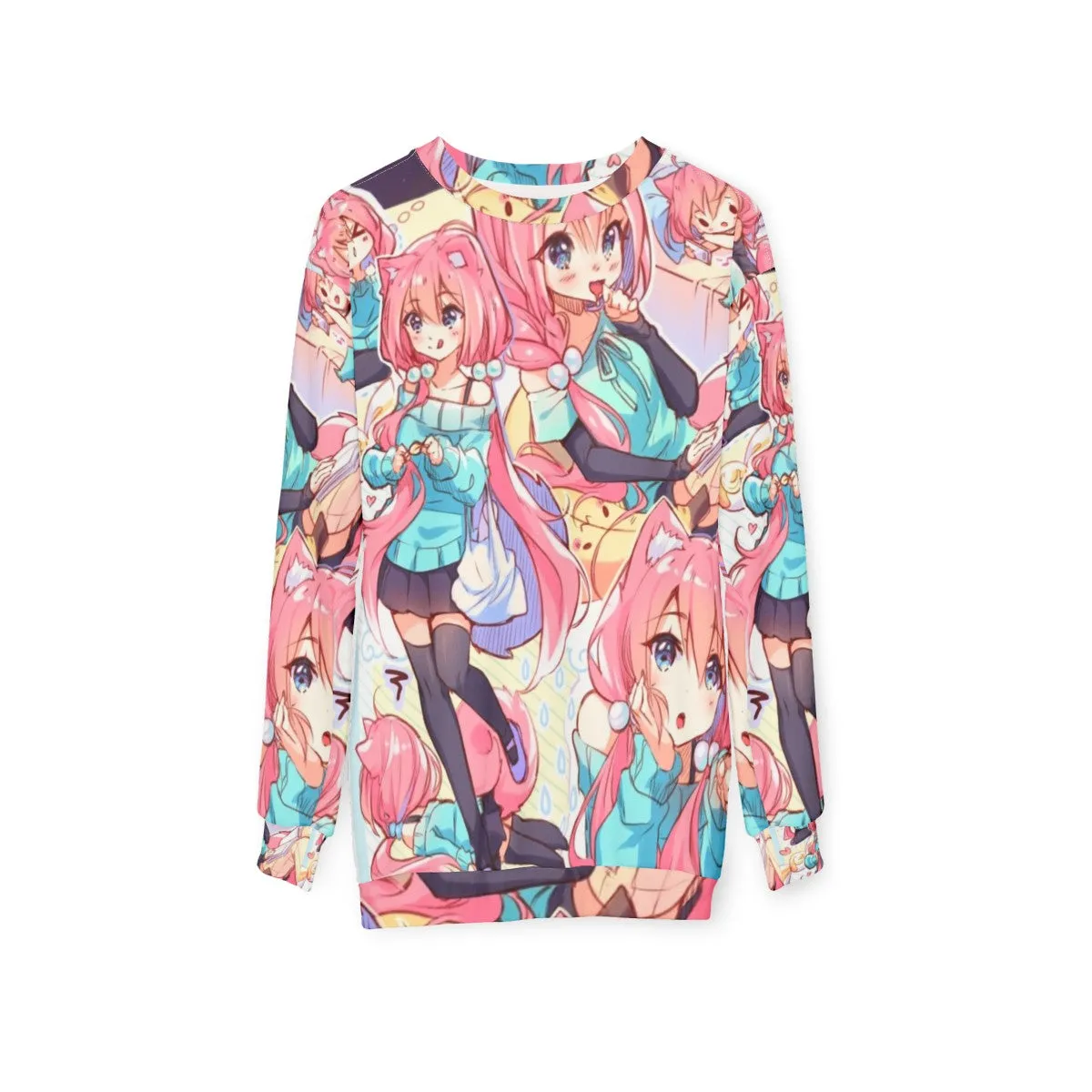 Adorable Neko Girl Kawaii Sweatshirt