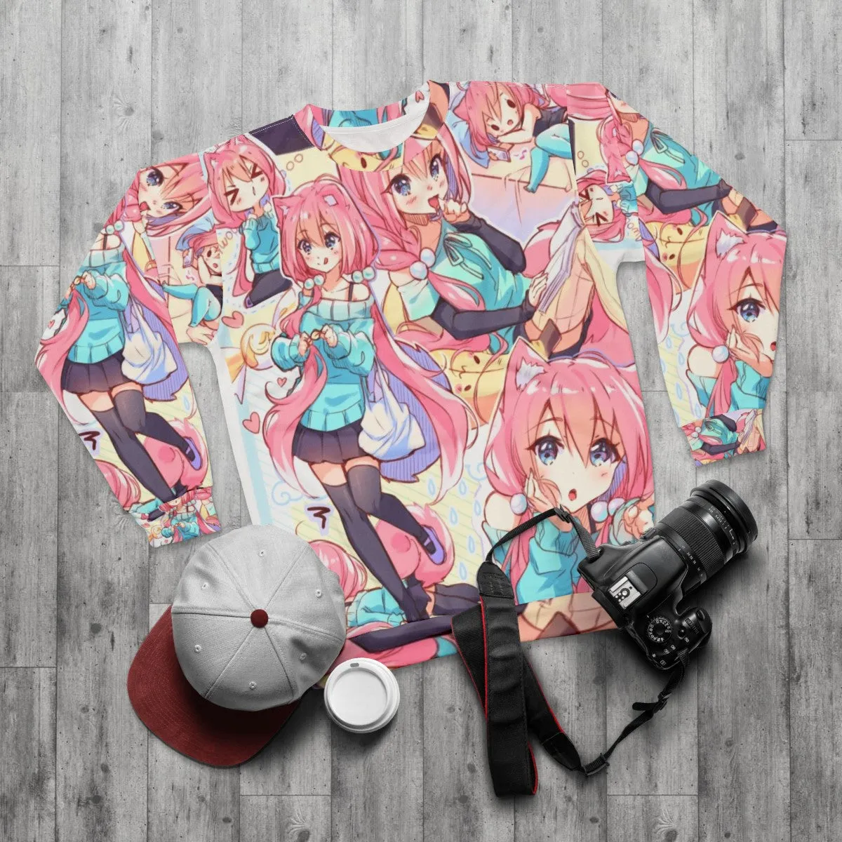 Adorable Neko Girl Kawaii Sweatshirt