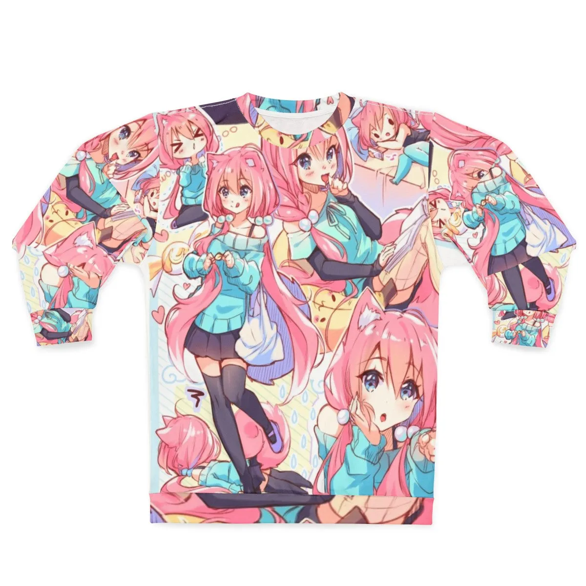 Adorable Neko Girl Kawaii Sweatshirt