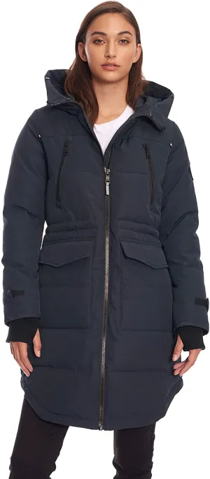 Alpine North Womens Vegan Down Drawstring Winter Parka