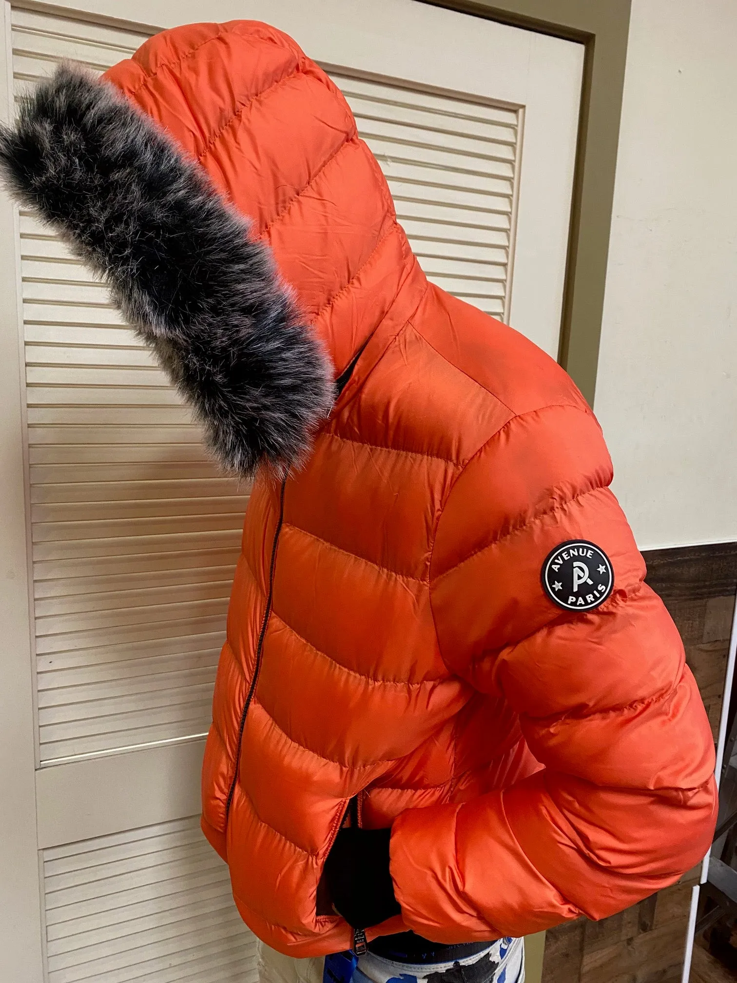 Avenue Paris - Men's Puffer Jacket - Orange