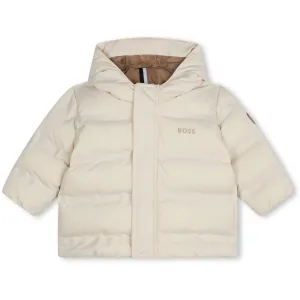 Baby Boys Cream Puffer Coat