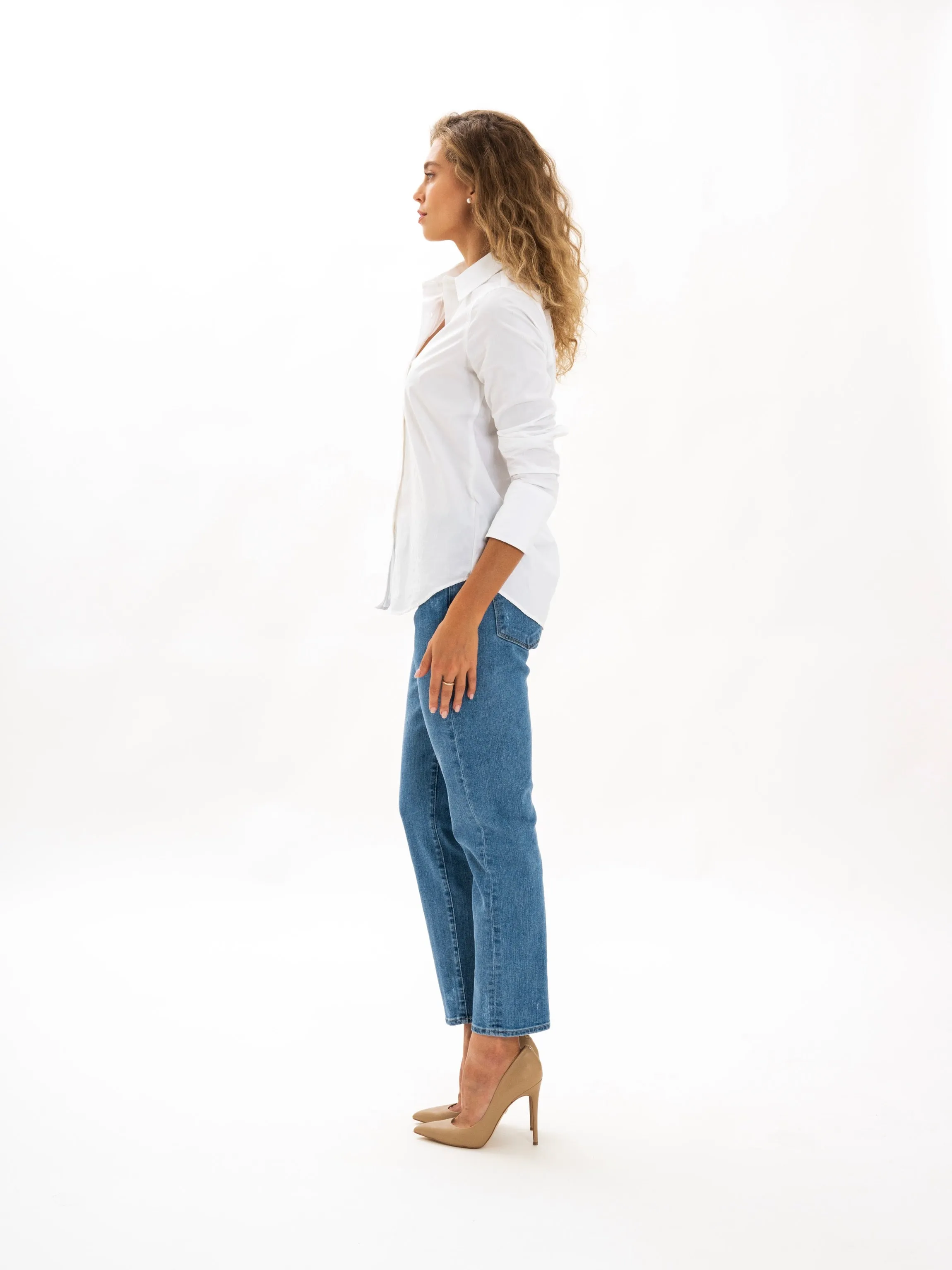 Billy Classic Button Down In White