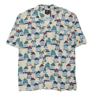 Brain Dead Mushroom Hawaiian Shirt / Natural