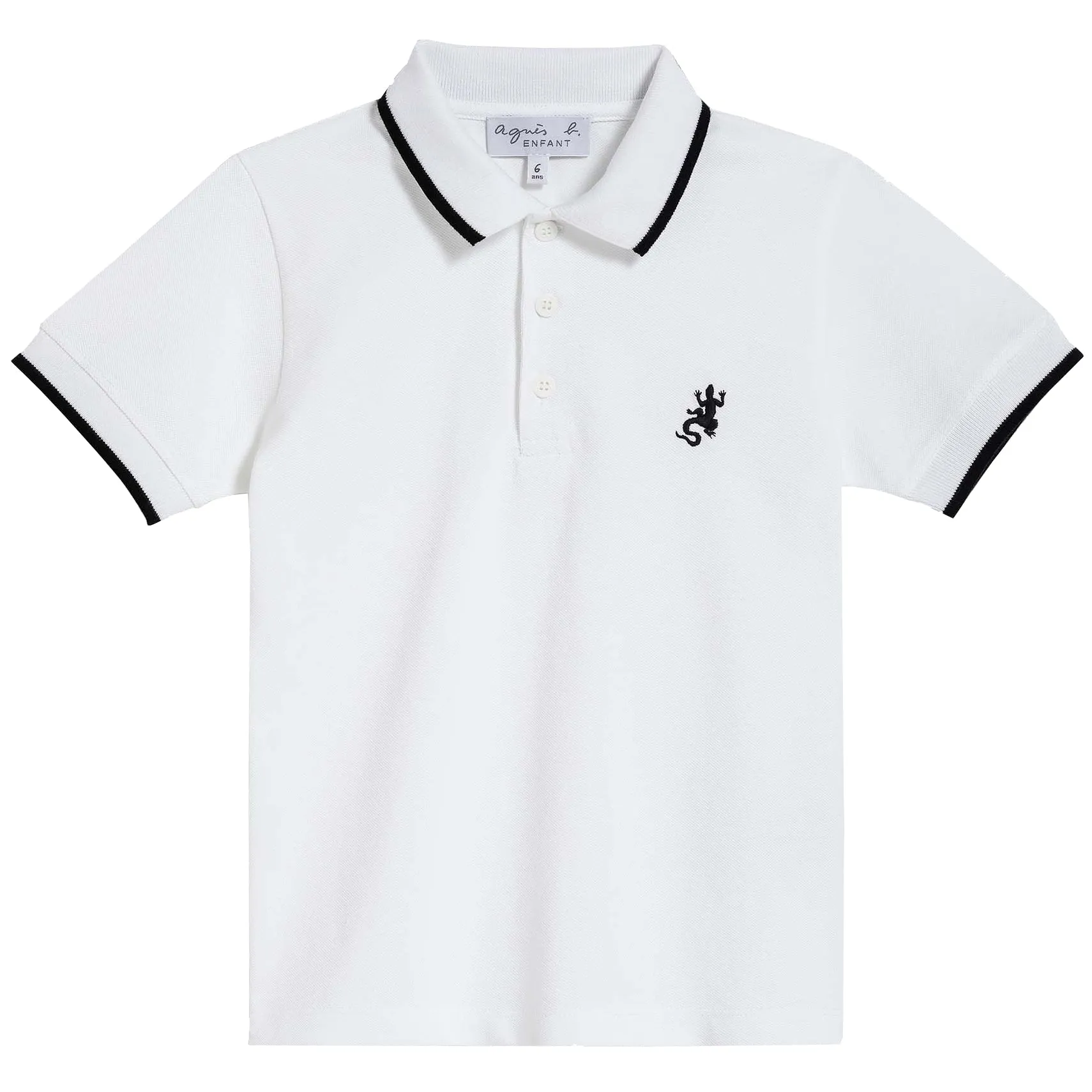 Brésil Piqué Cotton Polo - White