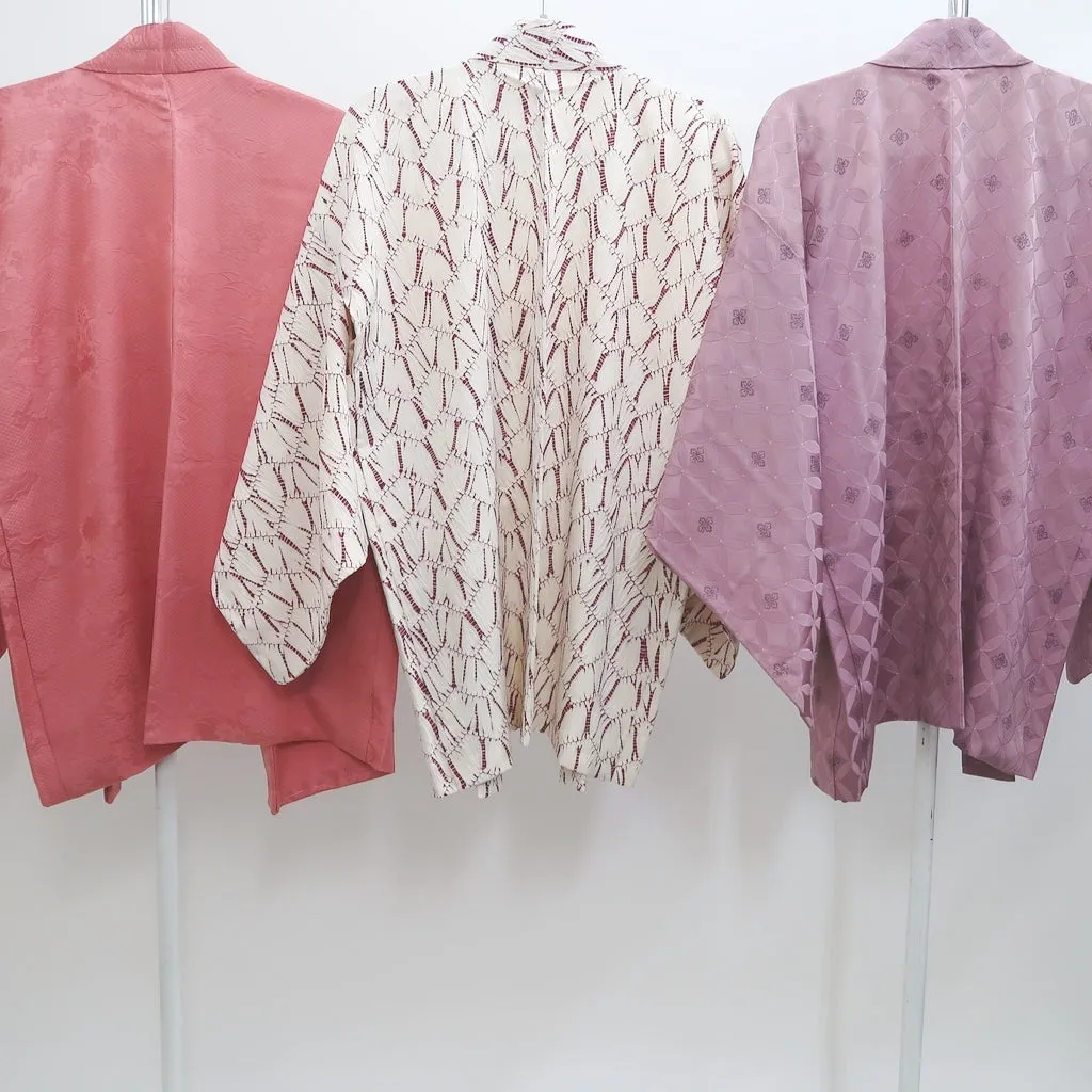 Bundle 15pcs Silk Colored Haori Jacket Wholesale Bulk Free Shipping #369