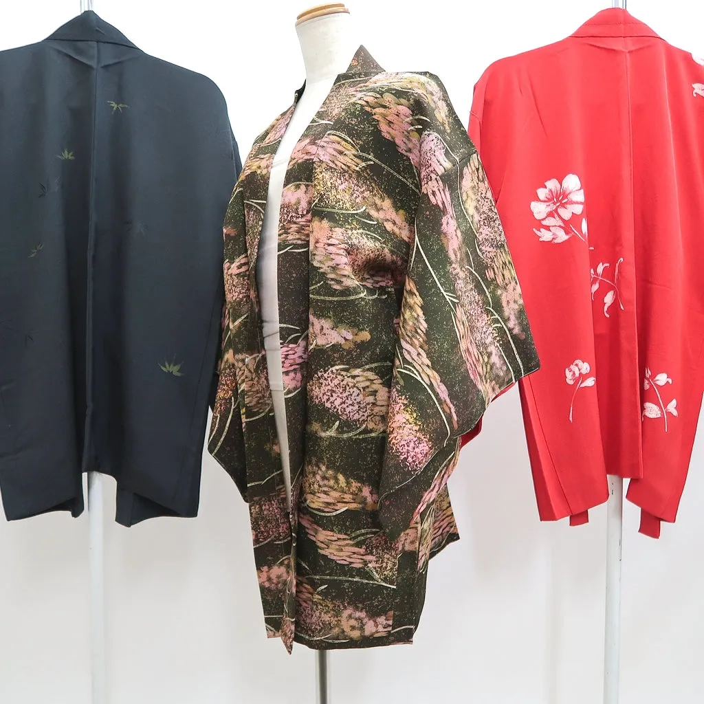 Bundle 15pcs Silk Colored Haori Jacket Wholesale Bulk Free Shipping #369