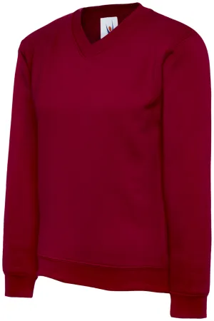 Childrens Classic V-Neck Sweatshirt | Maroon