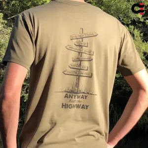 Crew Tee Graphic Print Iconic Places Army Green