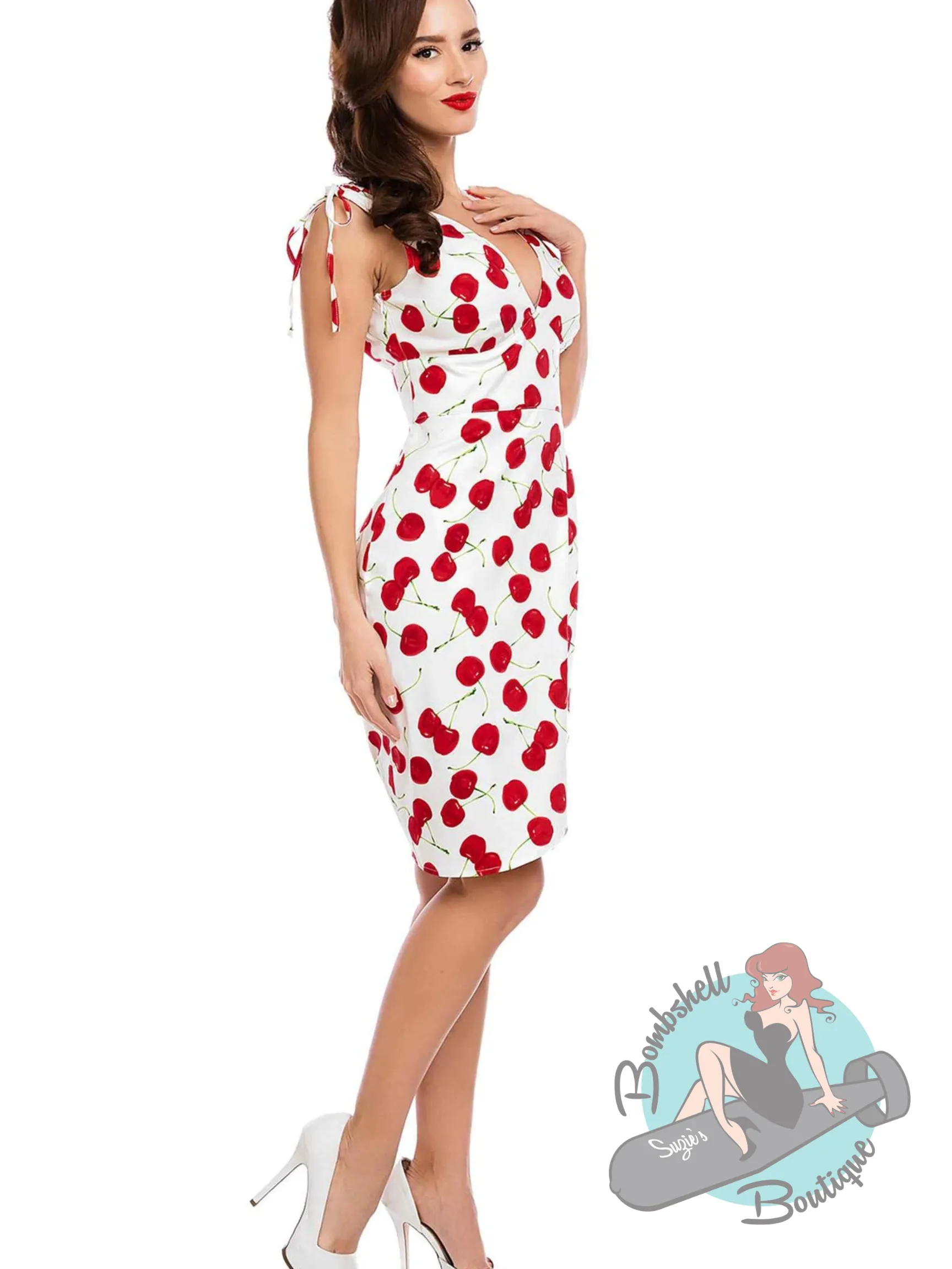 Dolly & Dotty Marilyn Cherry Wiggle Dress
