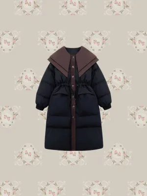 Double Collar Puff Down Coat
