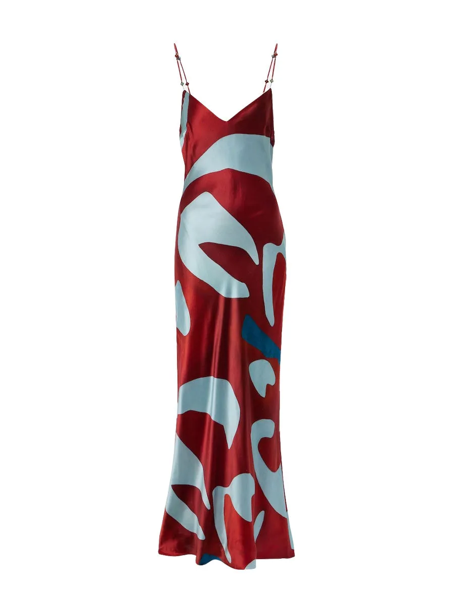 Frankie Printed Silk Slip Dress