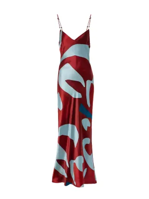Frankie Printed Silk Slip Dress