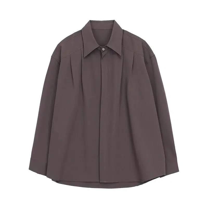 Hua Pleated Hidden Buttons Chic Shirt