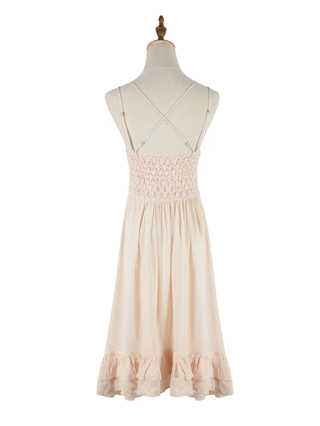 Lace Ruffle Slip Dress