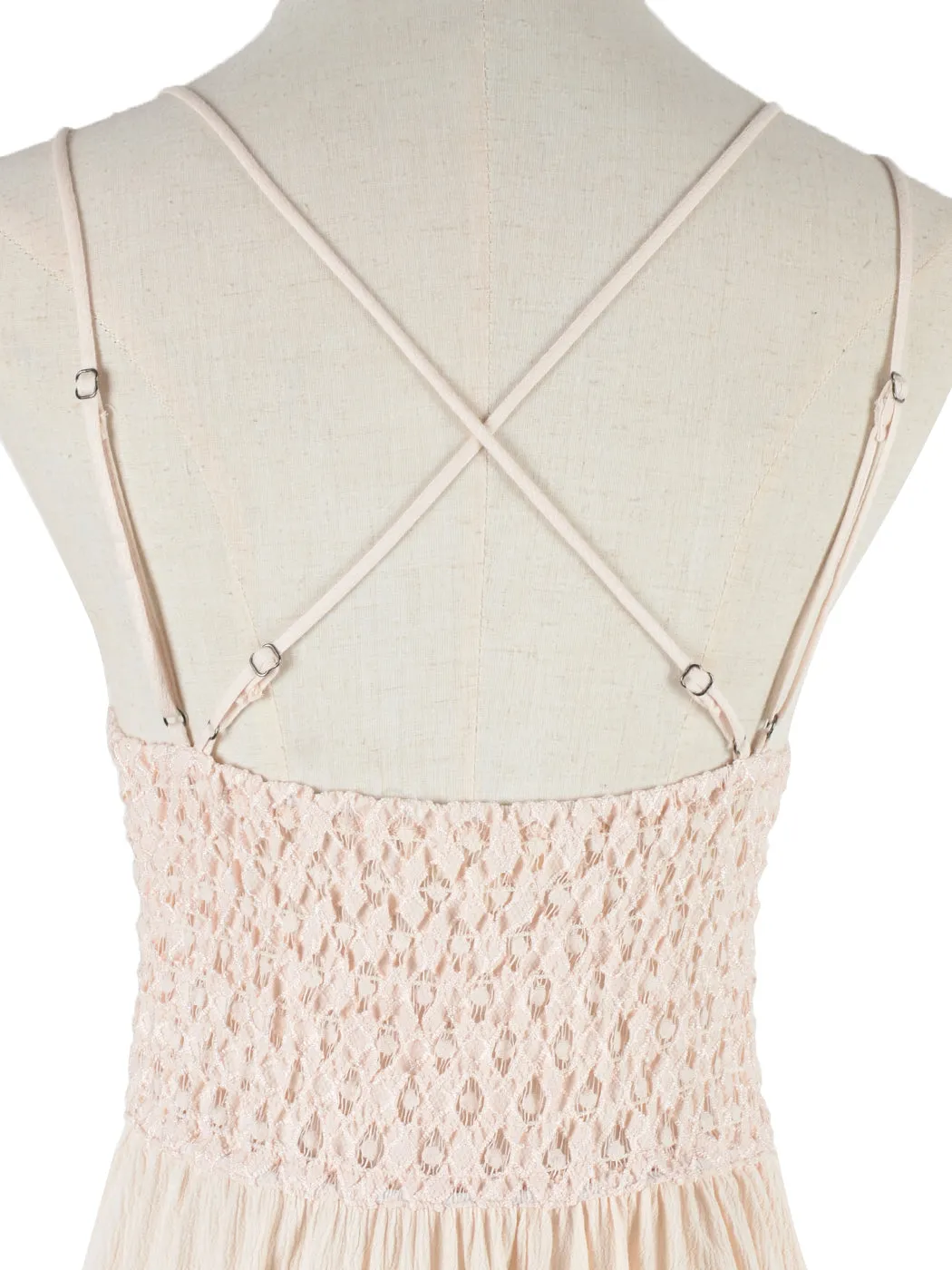 Lace Ruffle Slip Dress