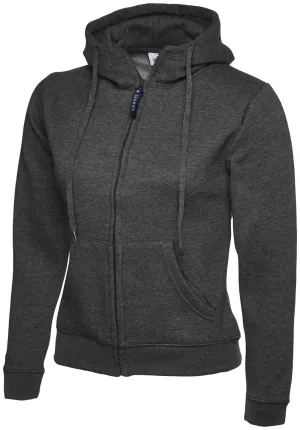 Ladies Classic Full Zip Hooded Sweatshirt | Charcoal