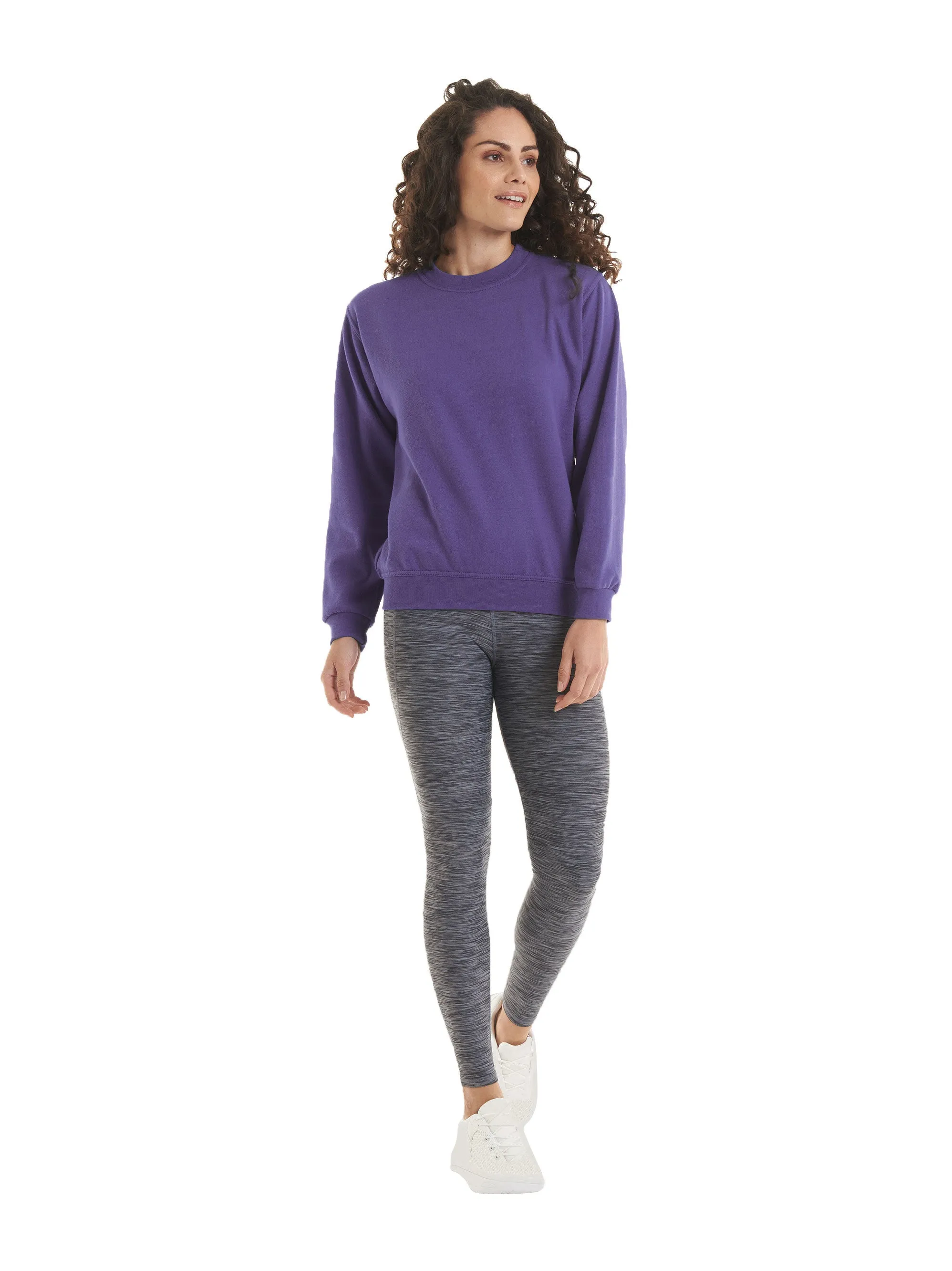 Ladies Deluxe Crew Neck Sweatshirt | Purple