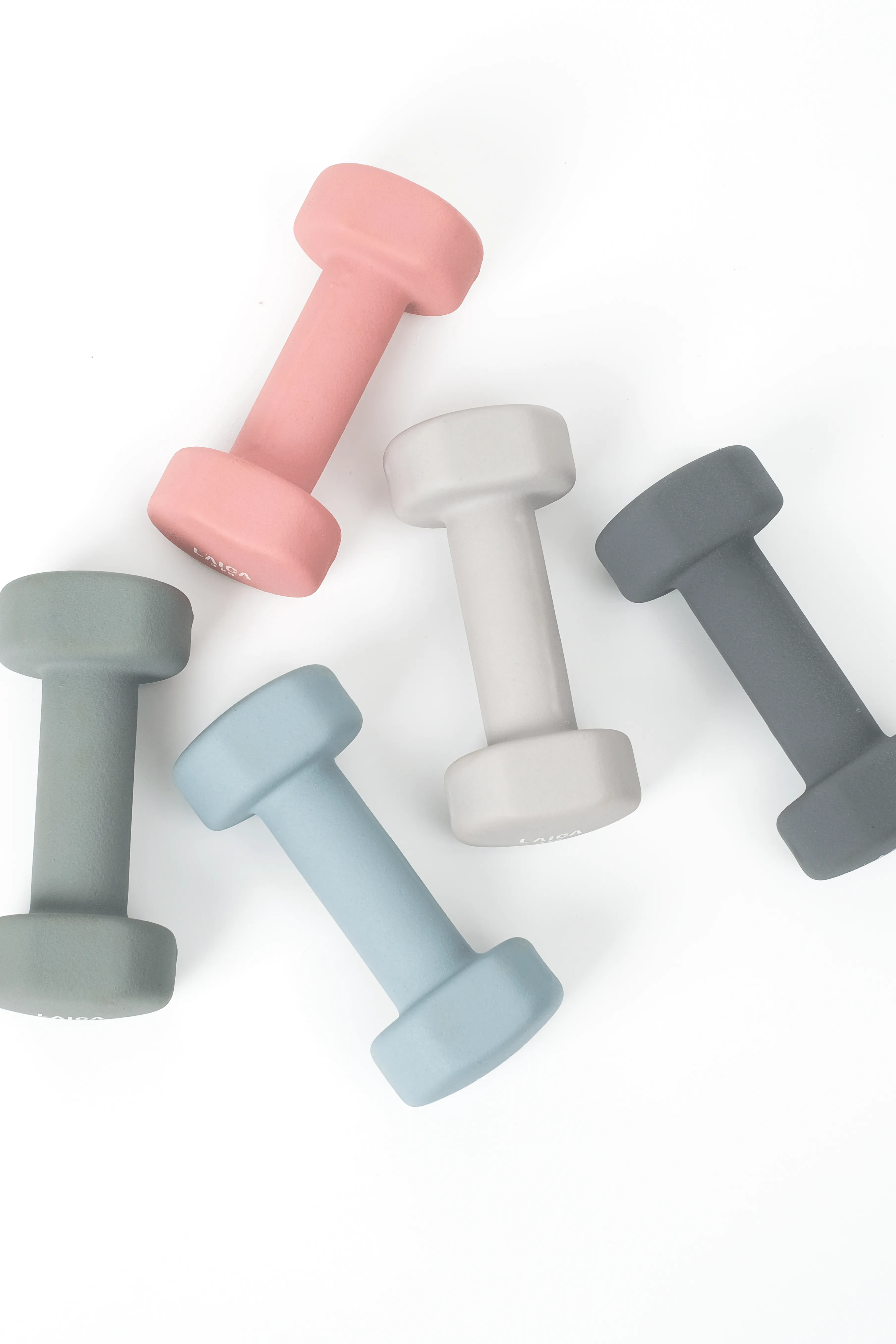 LAICA Non-Slip Dumbbell 1KG - Light Grey