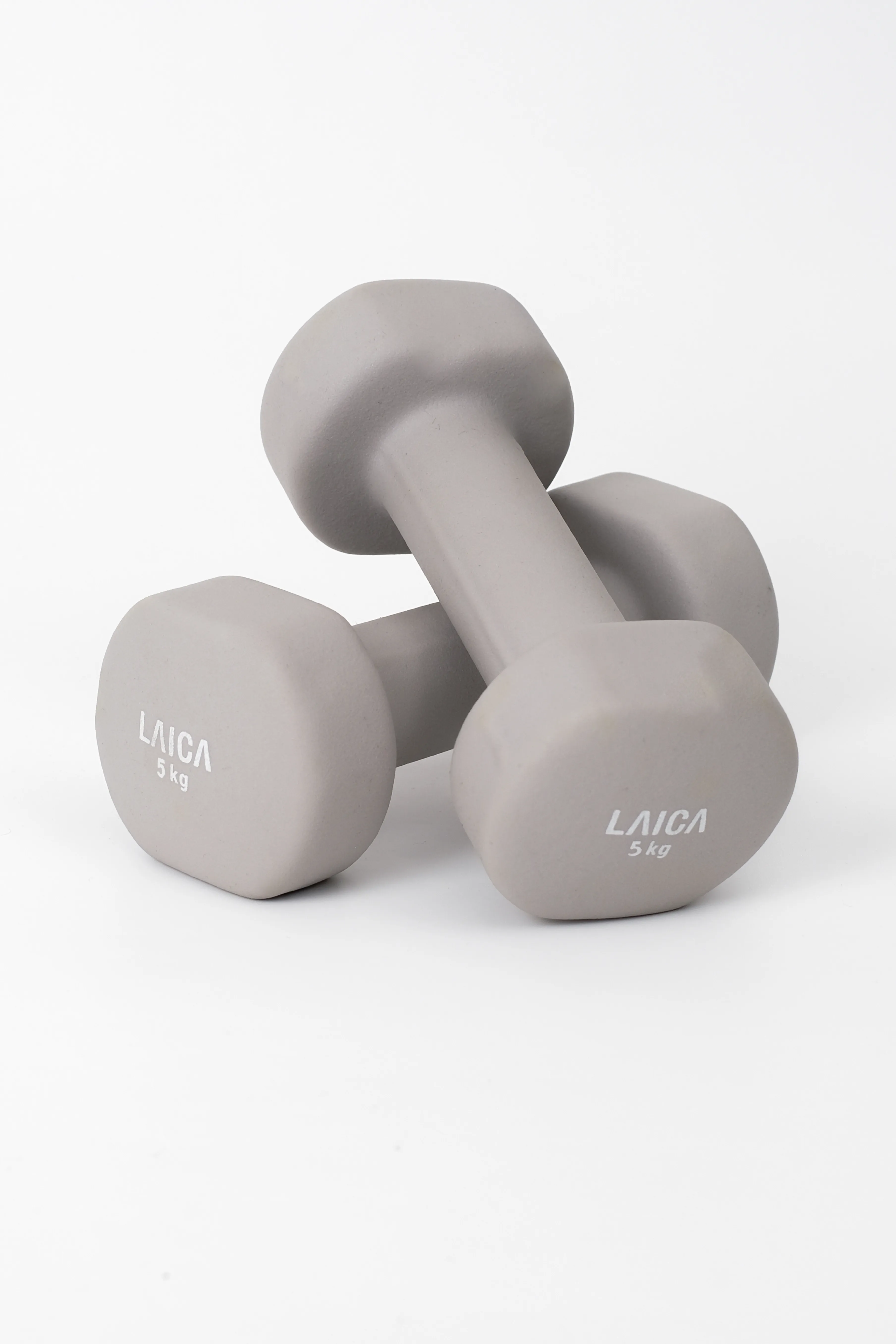 LAICA Non-Slip Dumbbell 1KG - Light Grey