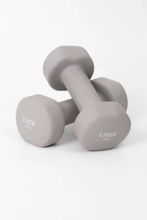 LAICA Non-Slip Dumbbell 1KG - Light Grey