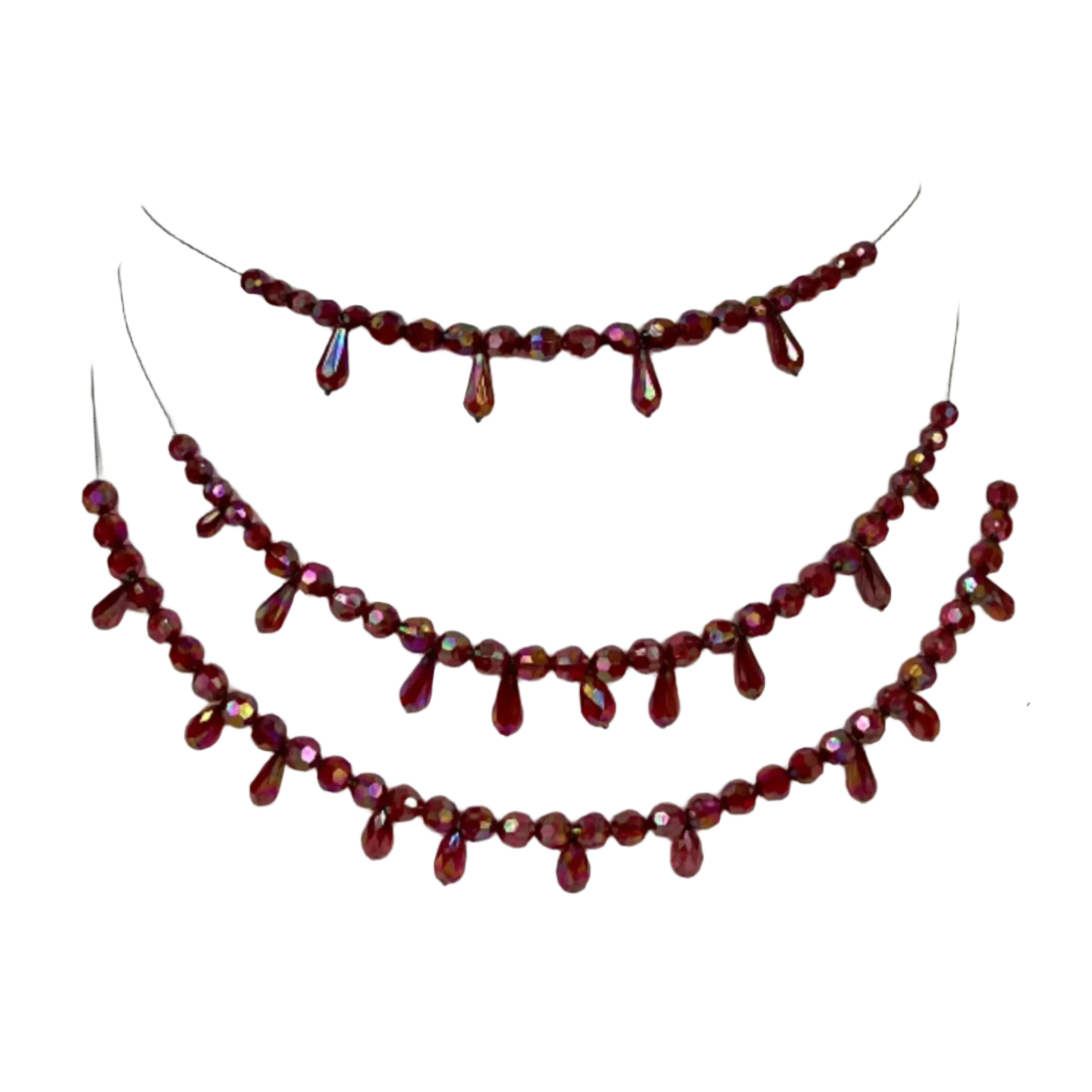 Layered Red Crystals belt