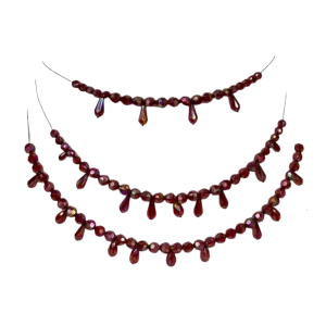 Layered Red Crystals belt