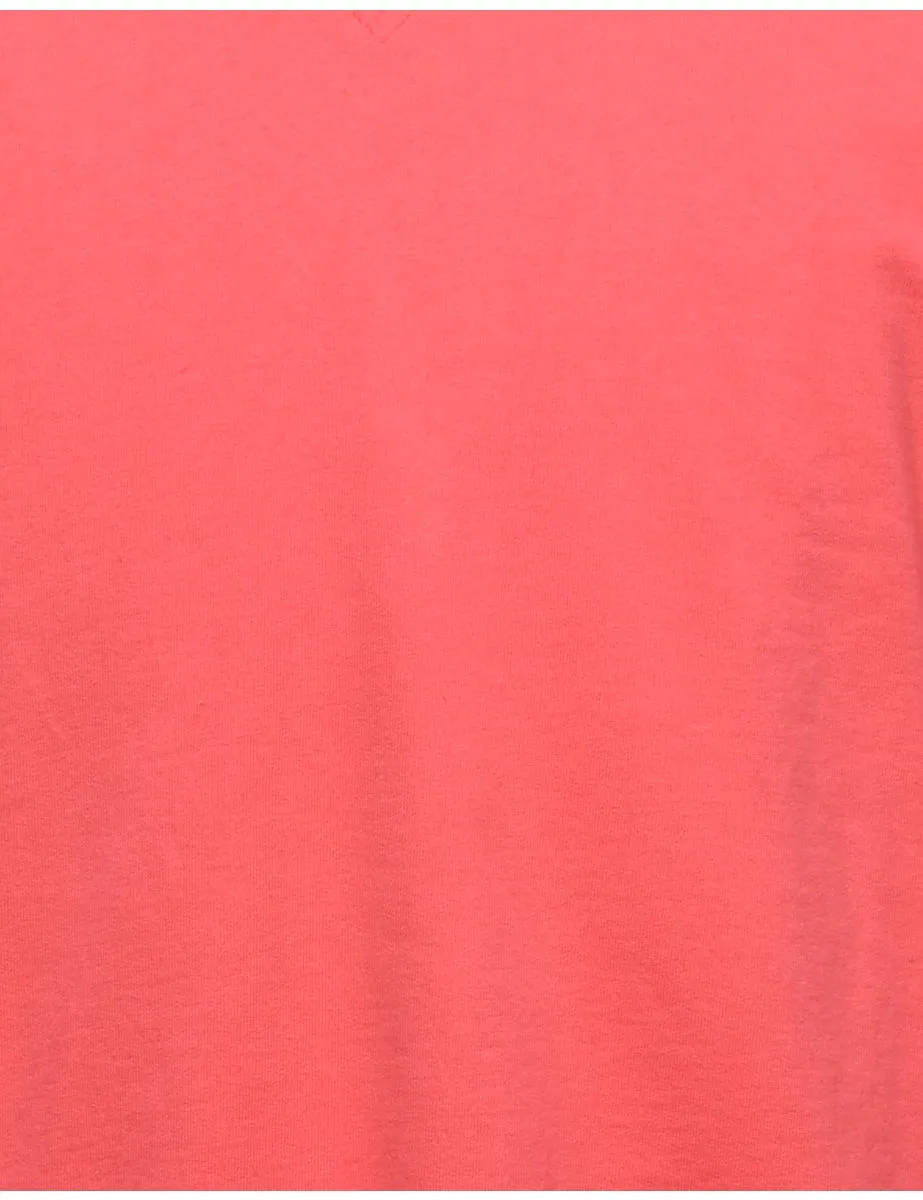 L.L. Bean Plain Salmon Pink Sweatshirt - XL