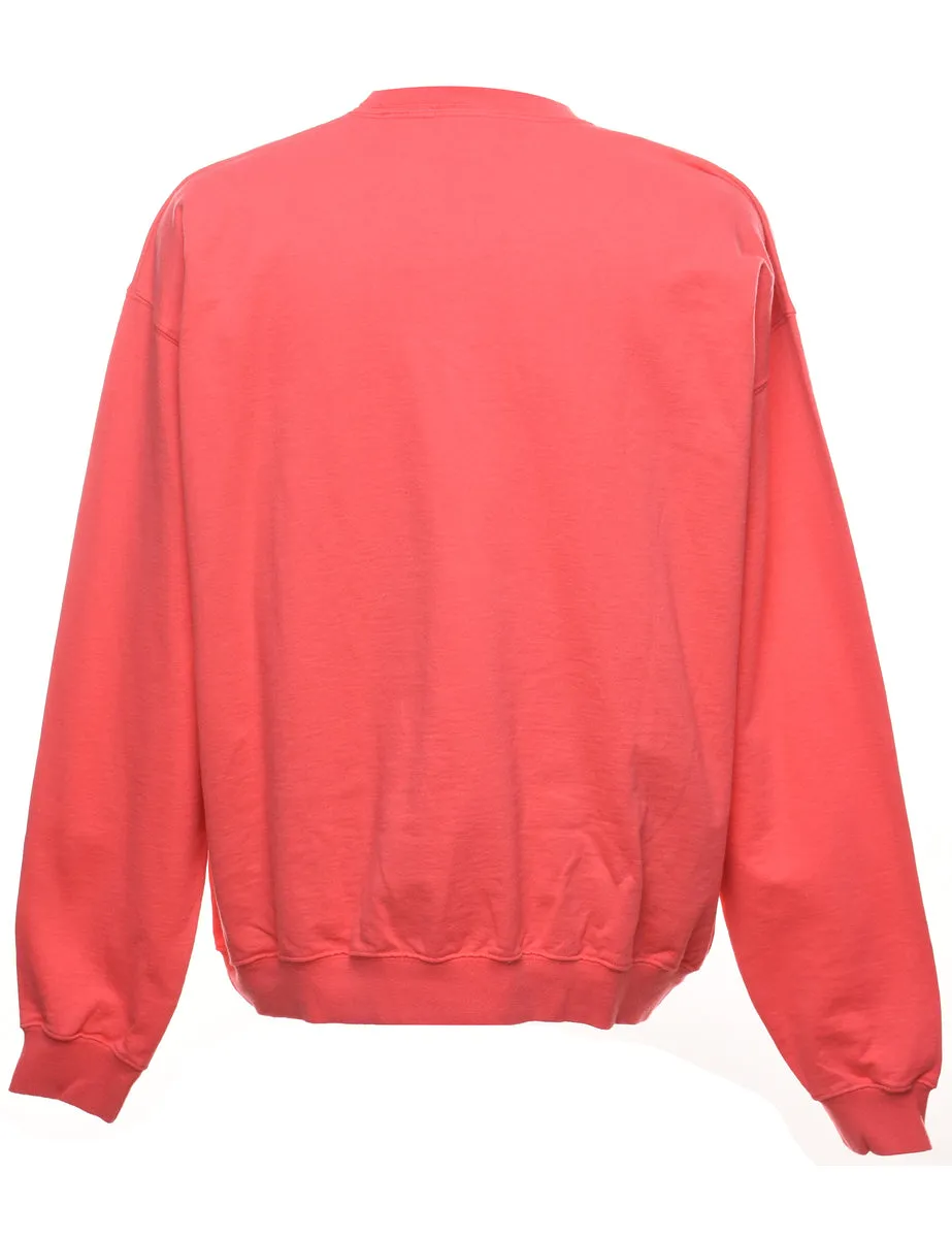 L.L. Bean Plain Salmon Pink Sweatshirt - XL