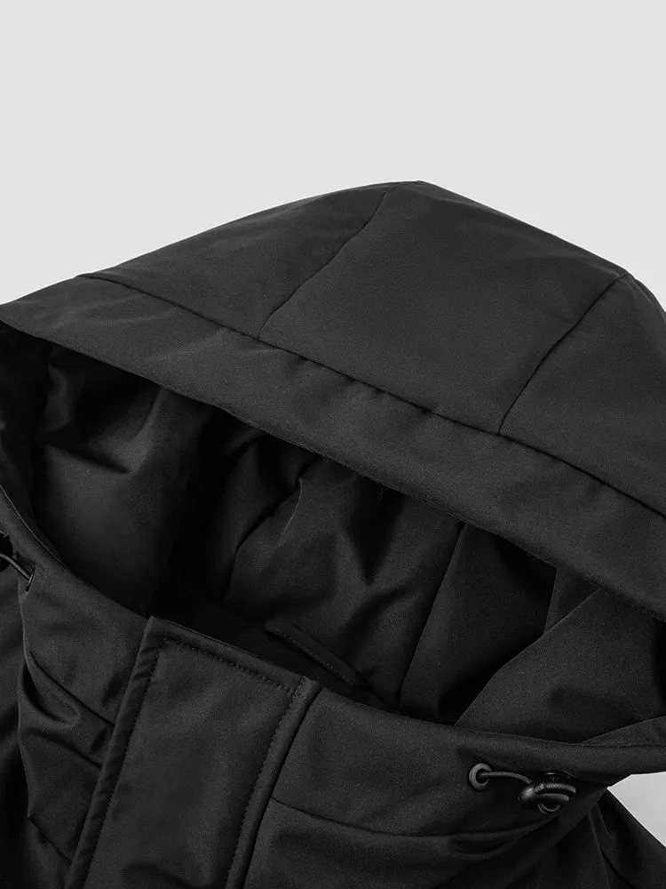 Men's gray short thin down jacket