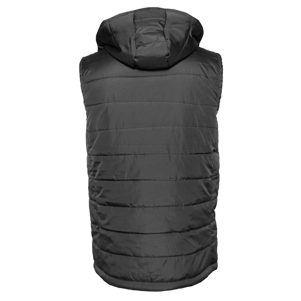 Men's Puffer Vest Jacket Fall Winter Zip Up Warm Fleece Lining Button Hoodie