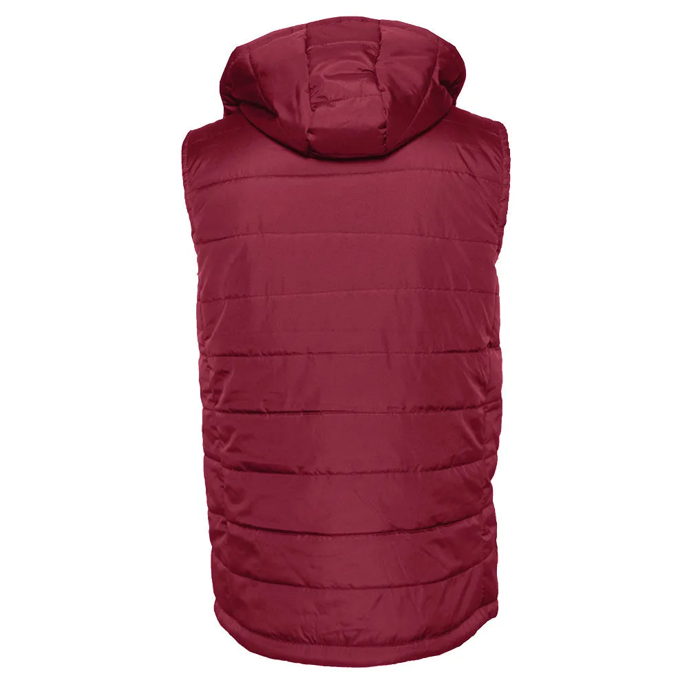 Men's Puffer Vest Jacket Fall Winter Zip Up Warm Fleece Lining Button Hoodie