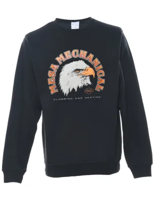 Mesa Mechanical Printed Black Sweatshirt - S
