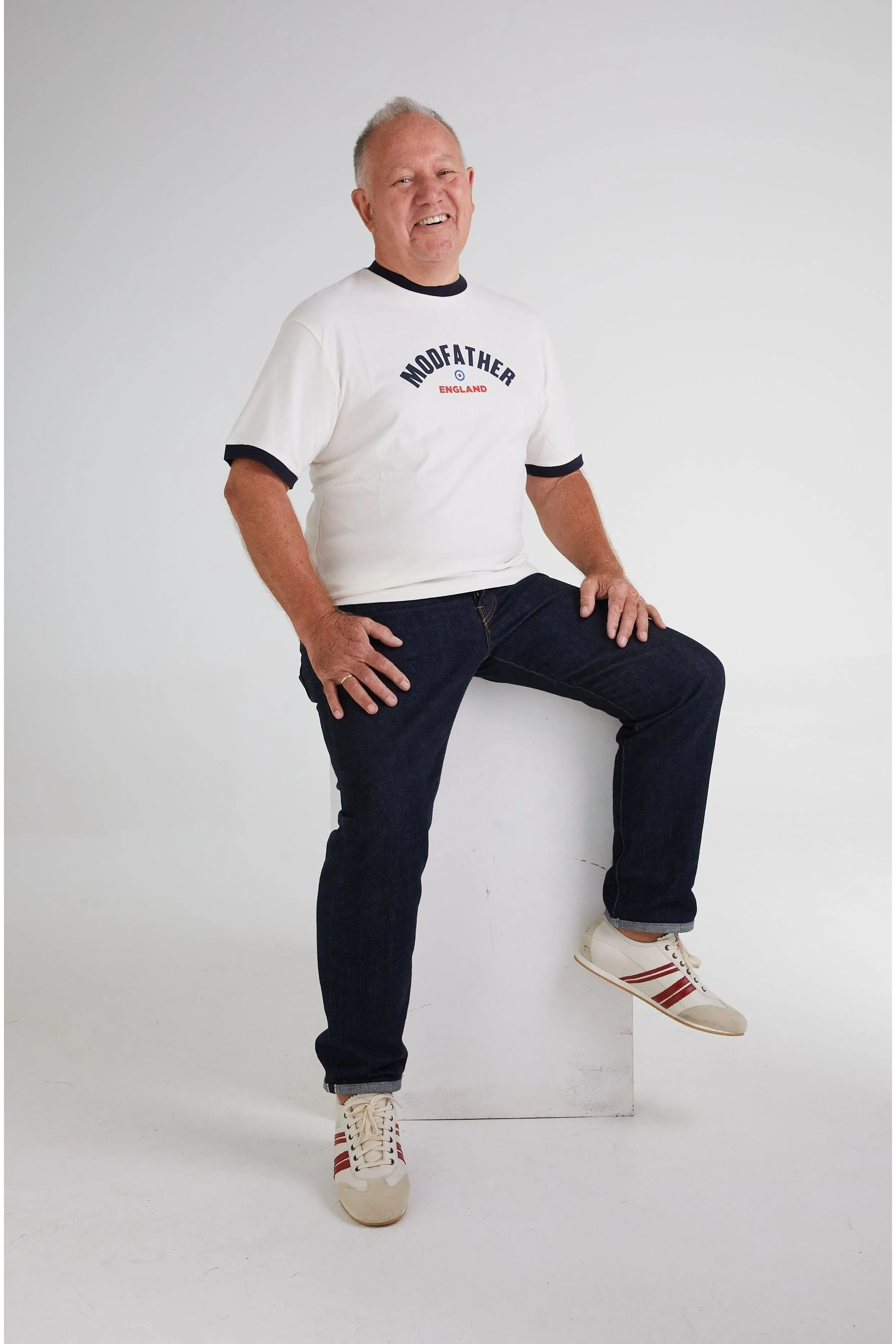 Modfather Clothing - England Script Logo Ecru - T-Shirt