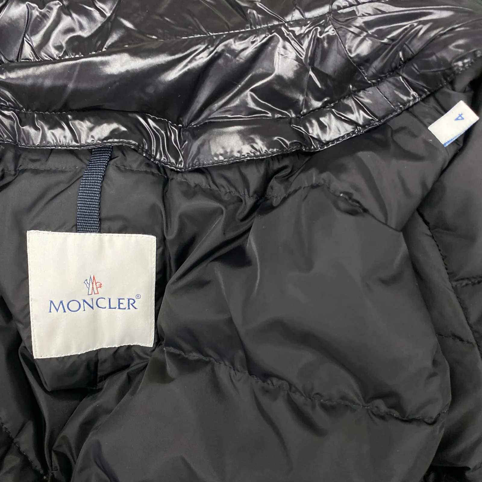 Moncler men's black coat with puffer insert