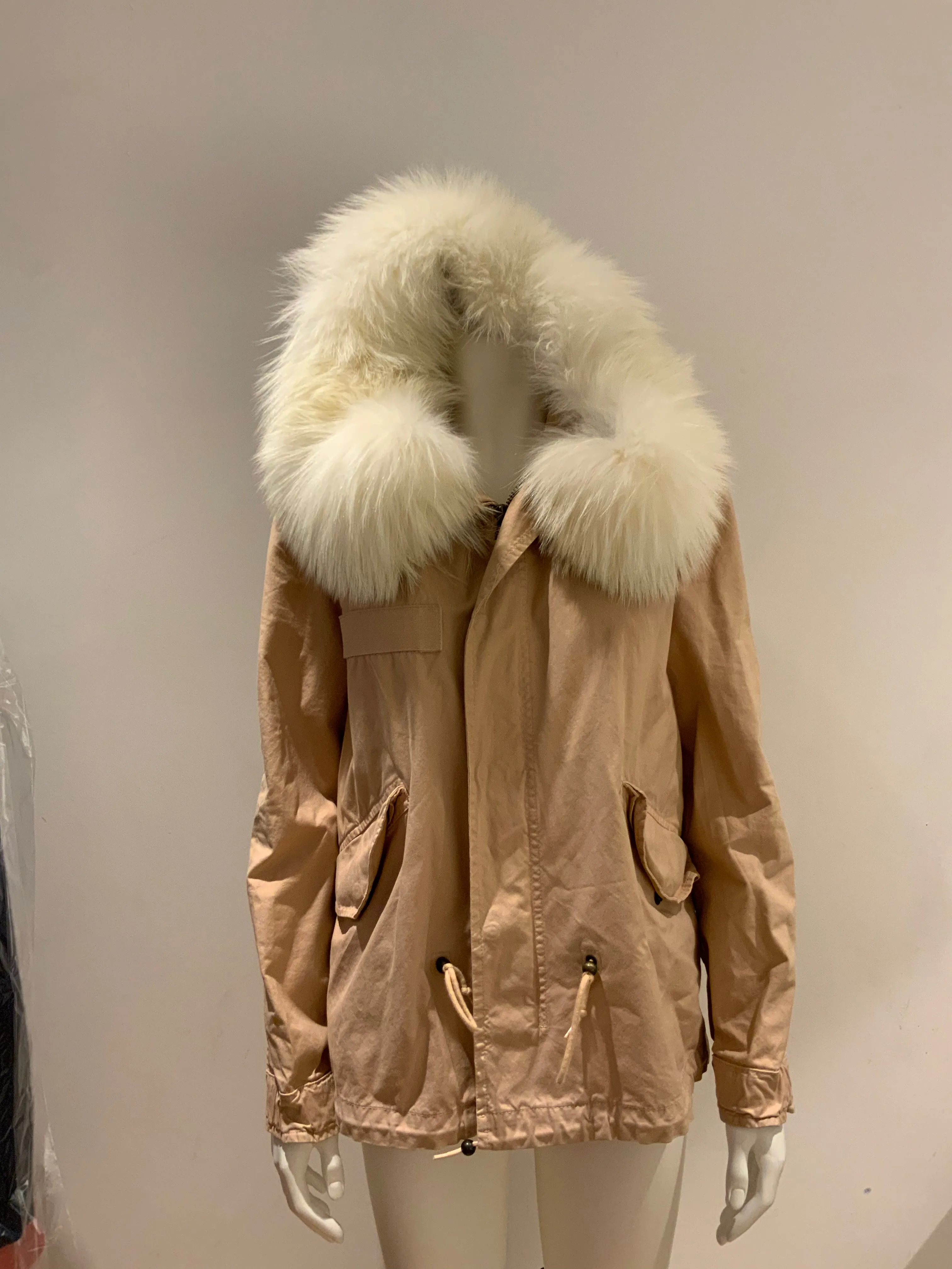 Mr & Mrs Italy Parka Fur Hooded Parka JACKET Size XS ladies