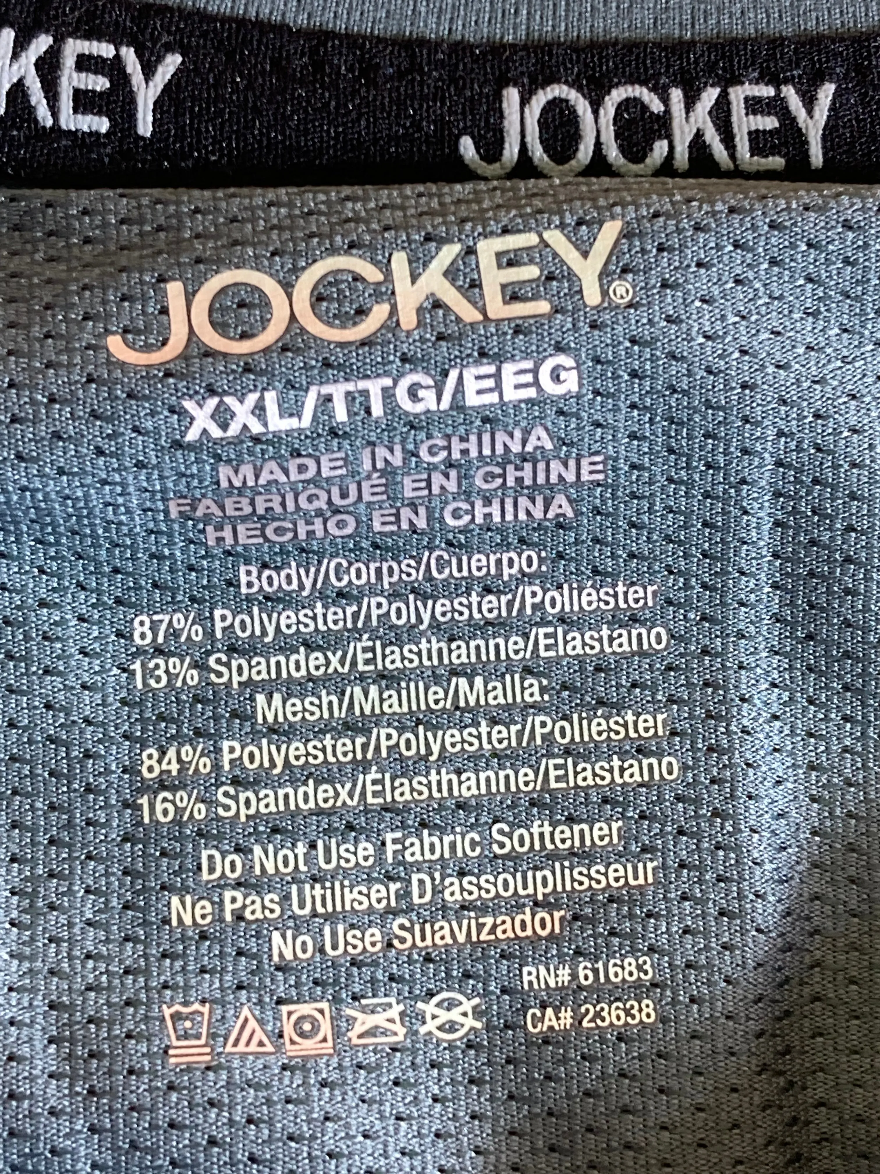NEW! JOCKEY SPORT THERMAL 2XL Adult Mens Long Sleeve Gray Thermal T Shirt Tee Shirt
