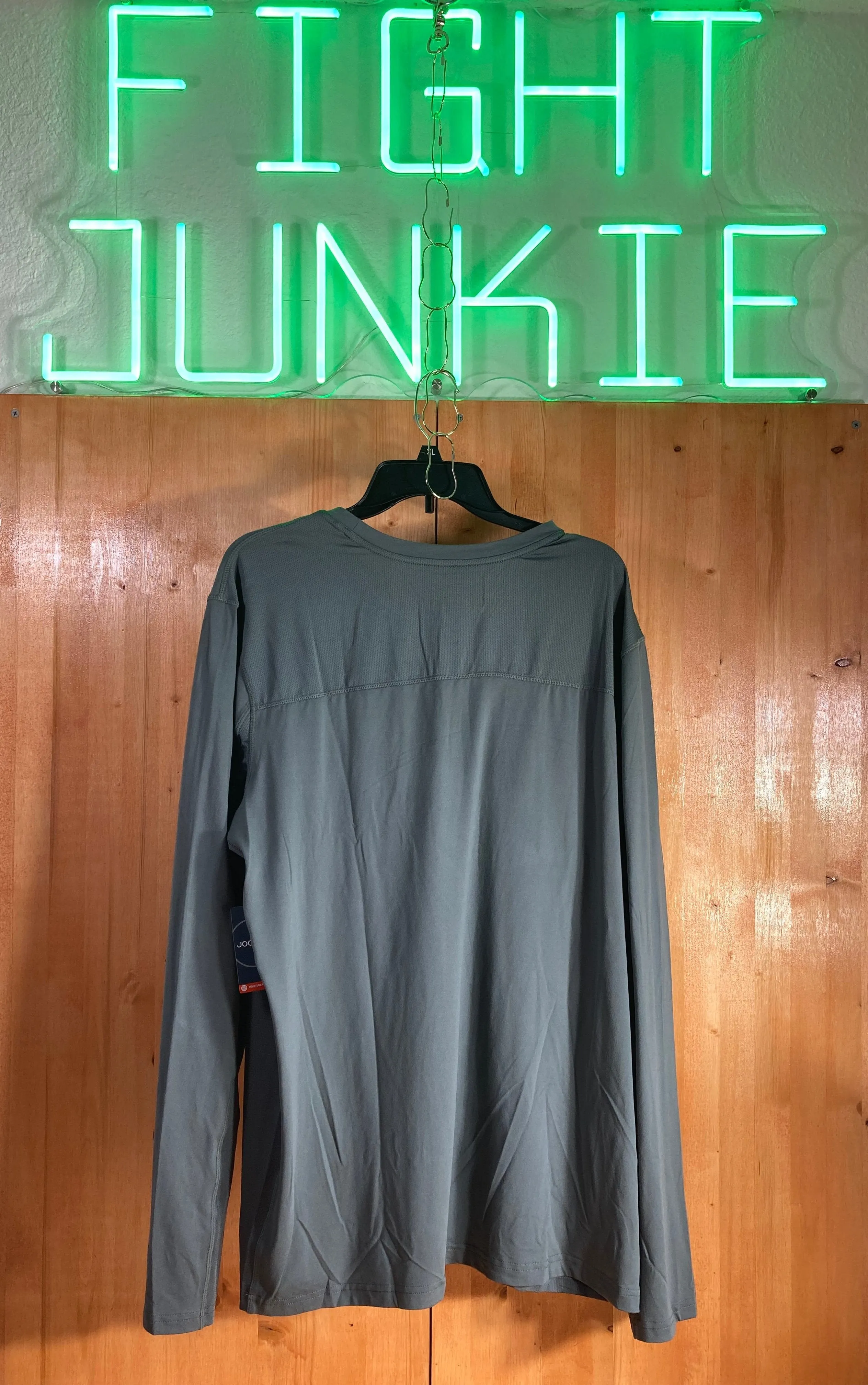 NEW! JOCKEY SPORT THERMAL 2XL Adult Mens Long Sleeve Gray Thermal T Shirt Tee Shirt