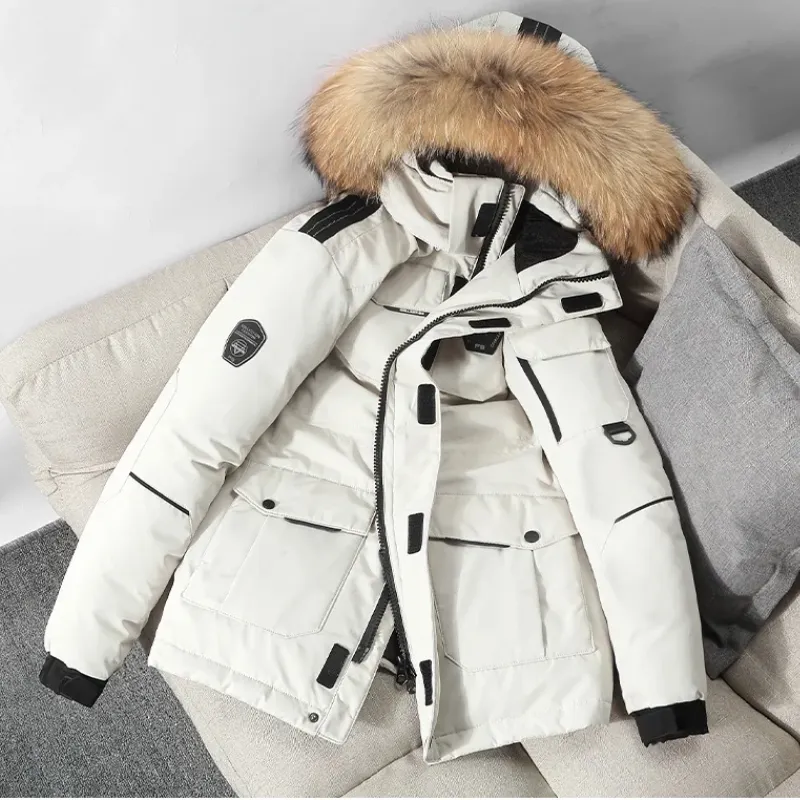 Nordold - Parka Winterjas Heren – Waterafstotend met Afneembare Capuchon en Bontkraag