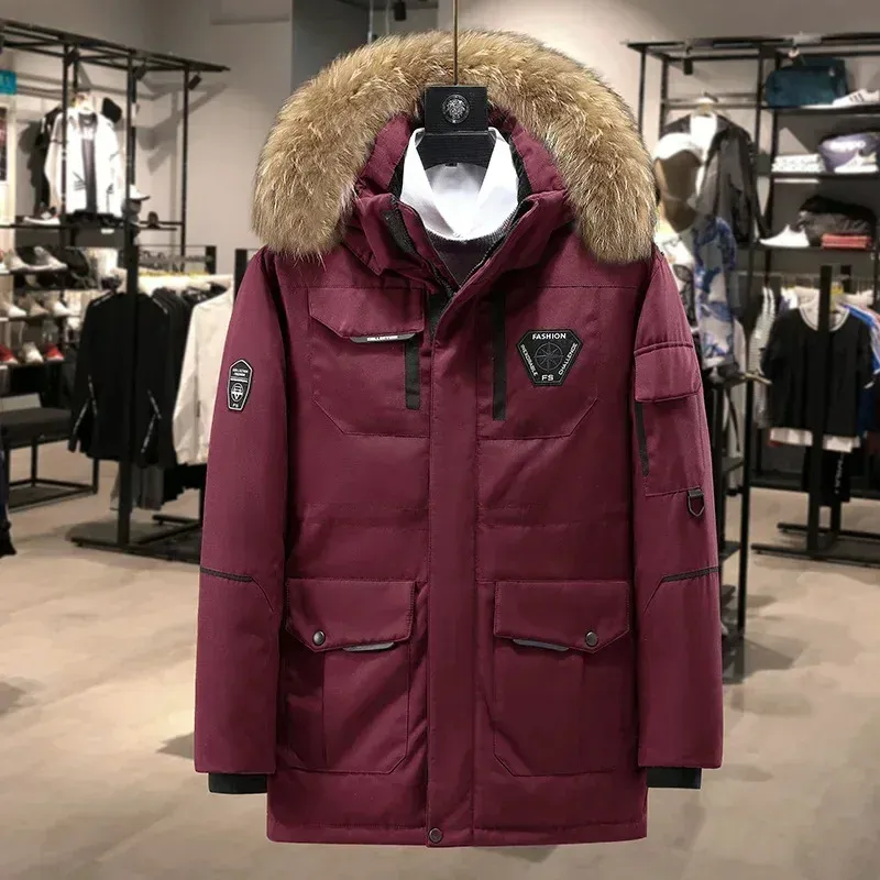 Nordold - Parka Winterjas Heren – Waterafstotend met Afneembare Capuchon en Bontkraag