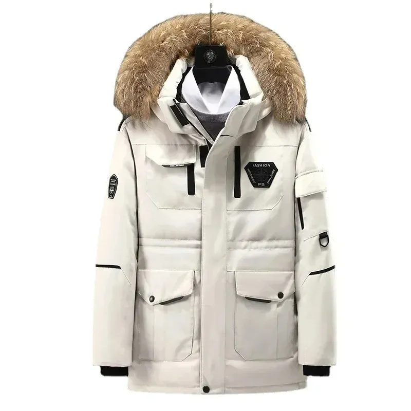 Nordold - Parka Winterjas Heren – Waterafstotend met Afneembare Capuchon en Bontkraag