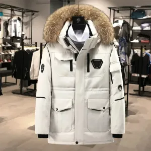 Nordold - Parka Winterjas Heren – Waterafstotend met Afneembare Capuchon en Bontkraag