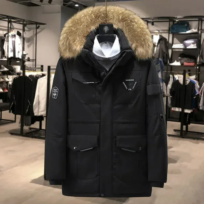 Nordold - Parka Winterjas Heren – Waterafstotend met Afneembare Capuchon en Bontkraag