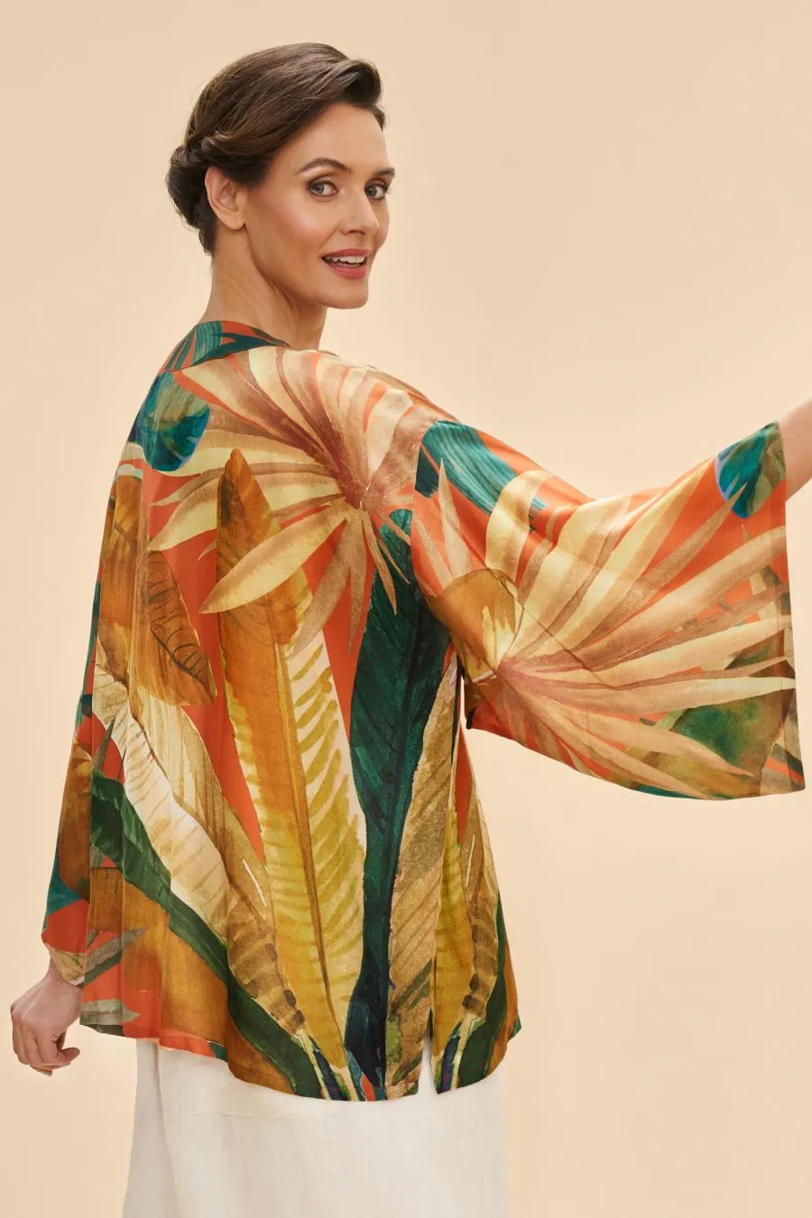 Painted Palms Kimono Jacket