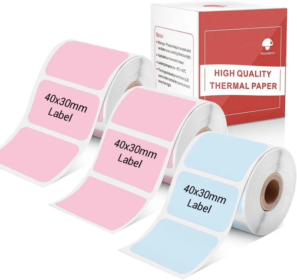 Phomemo 40×30mm Multi-Color Thermal Label for M110/M120/M150/M200/M220/M221