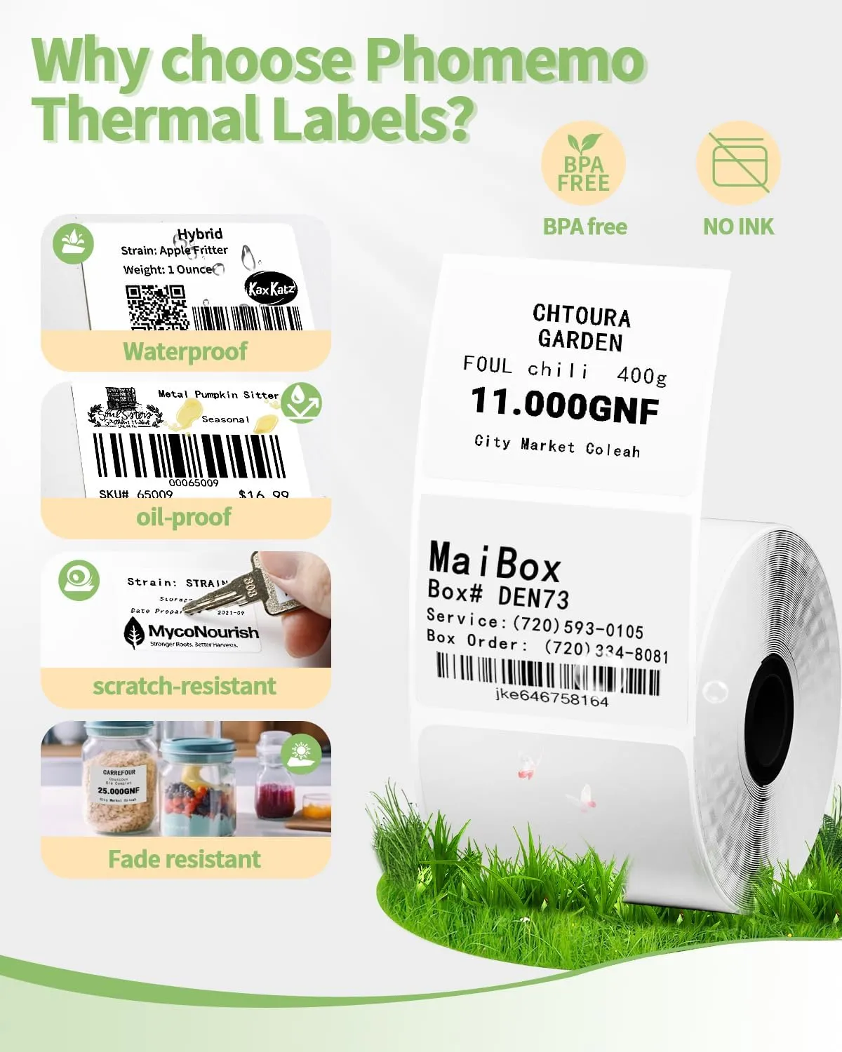 Phomemo 40×30mm Multi-Color Thermal Label for M110/M120/M150/M200/M220/M221