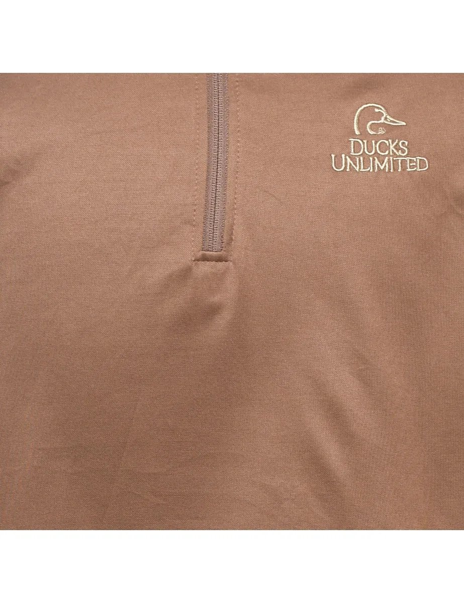 Quarter-Zip Printed Sweatshirt - L